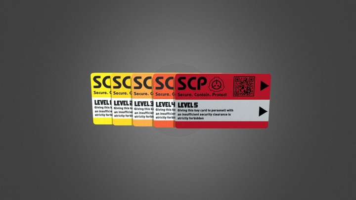 SCP-CB Keycards 3D Model
