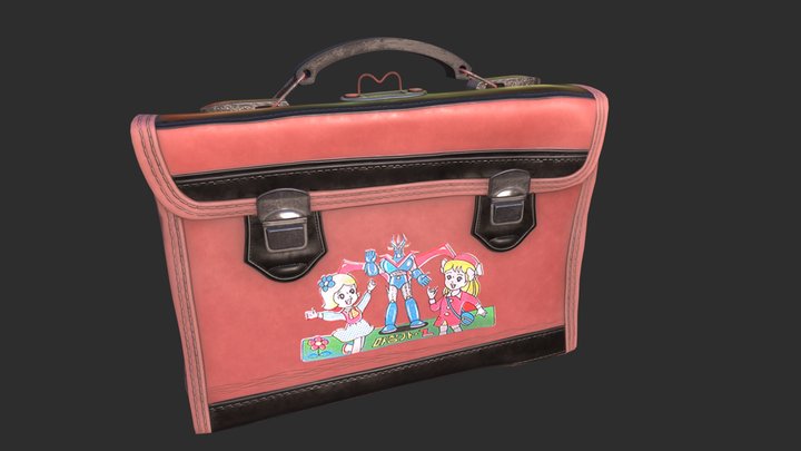 Korean 80s School backpack_Texture 3D Model