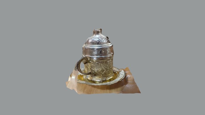 Turkish Traditional Coffee Cup 3D Model