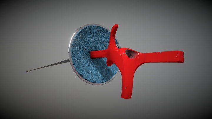 Fencing Weapon Foil 3D Model