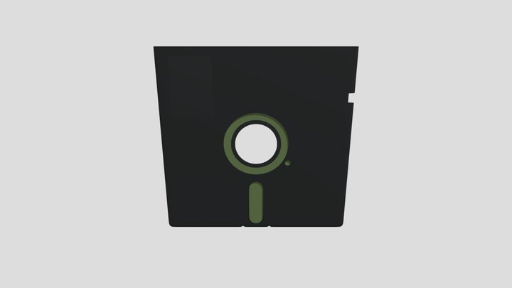 5.25 Inch Floppy Disk 3D Model