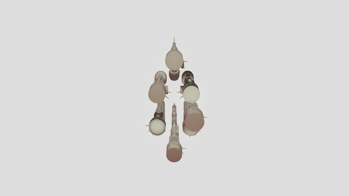 Augmetic Arms for Chaos Cultists Warhammer 40k 3D Model