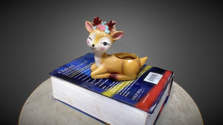 Cute deer planter, pot 3D Model