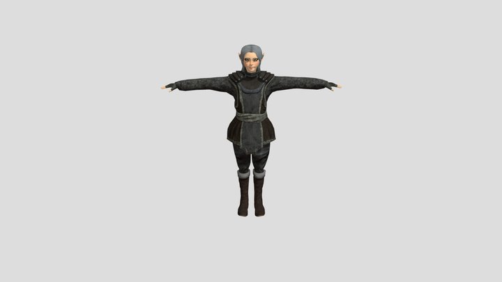 free elf rigged and animated character 3D Model
