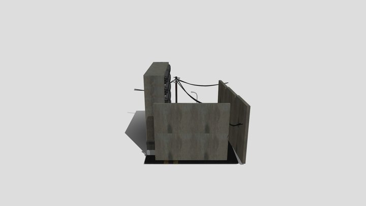 Modular level - old backyard 3D Model