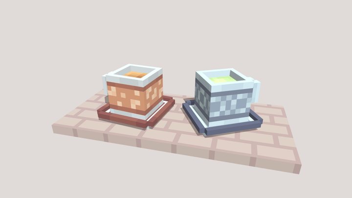 couple of cups  [ its tea time! ] 3D Model
