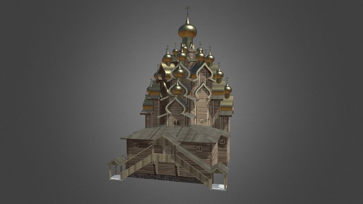 Церковь Преображения Господня на острове Кижи 3D Model