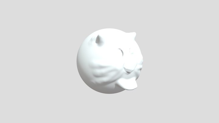 Cat Face Sculpt 3D Model