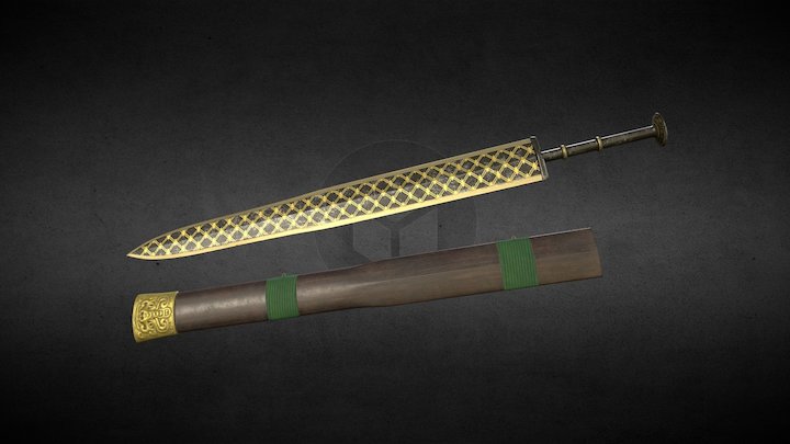 Ancient Chinese Sword 5 3D Model