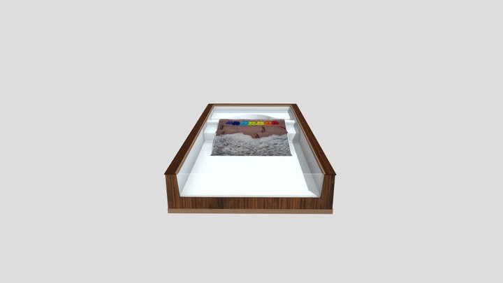 Fiberglass Pool With Wood Skirt 3D Model