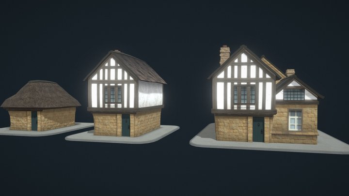 1800s Houses 3D Model
