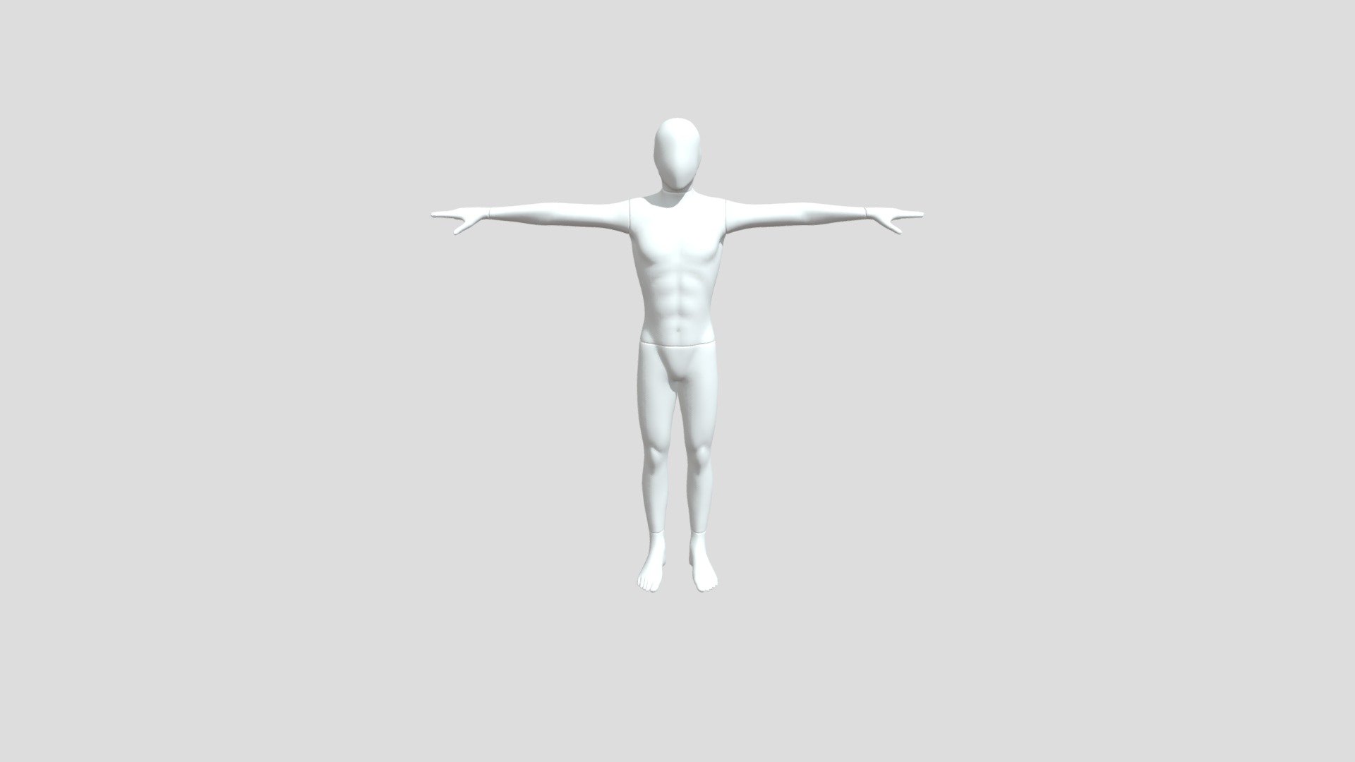 base mesh---man t-pose 3D Model in Man 3DExport