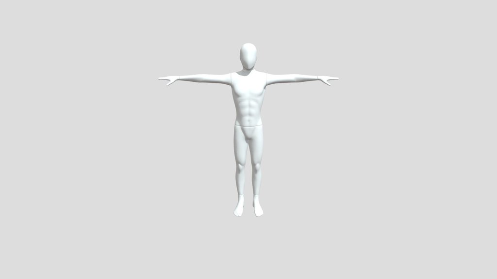 Male Base Mesh (T- Pose)+(Rigged)