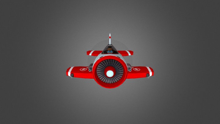 Cartoon Airplane 3D Model