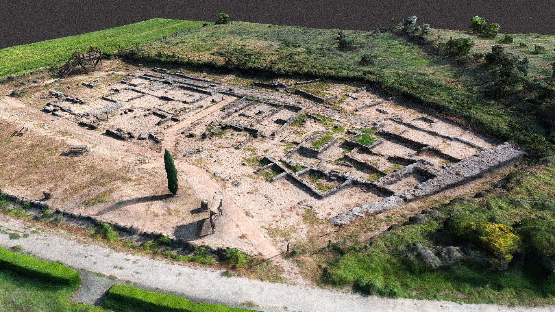 Ciudad romana de Cara - Santacara (NAVARRA) - Buy Royalty Free 3D model ...