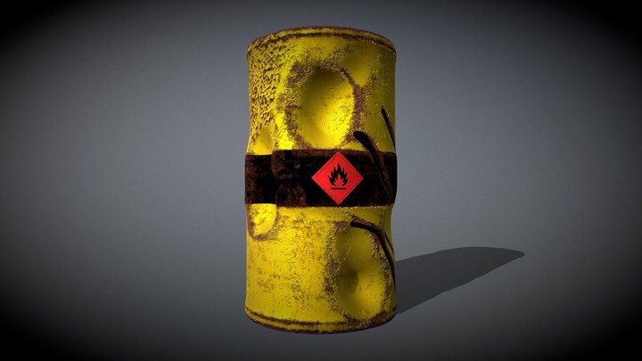 Rusty Barrel 3D Model
