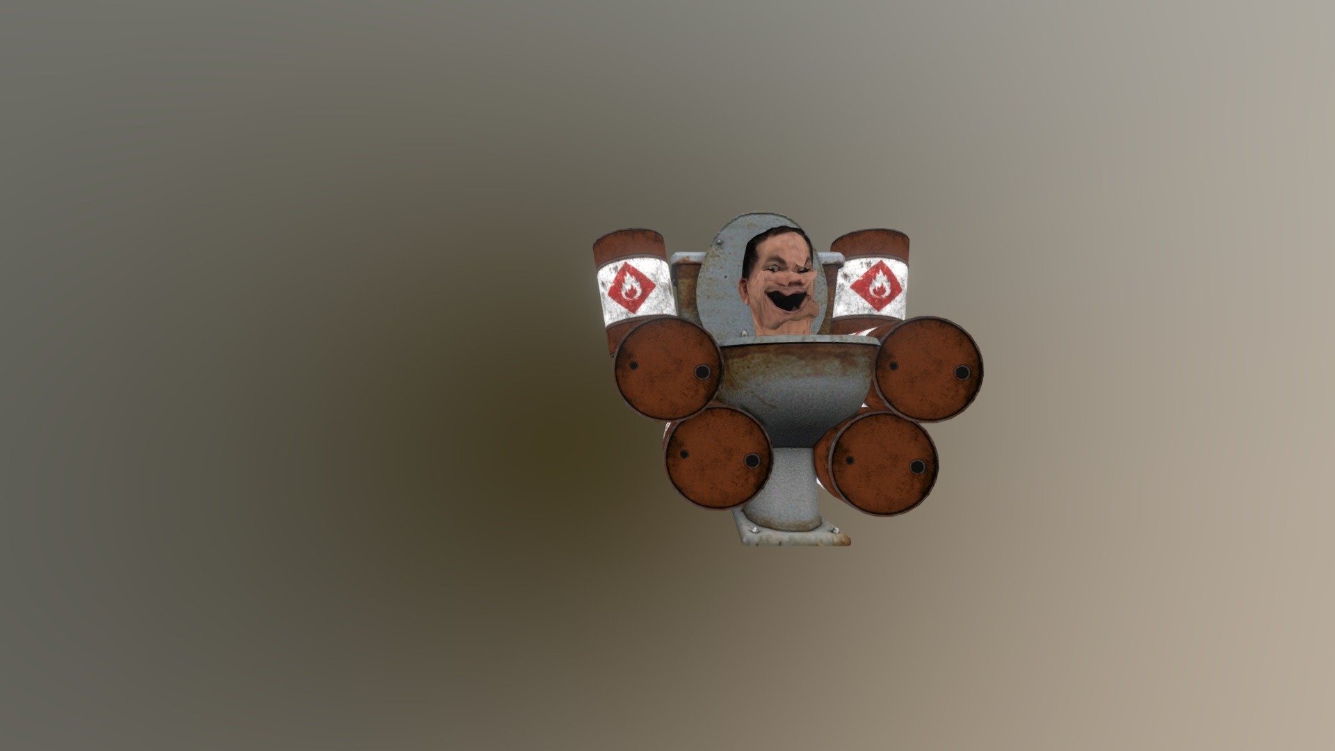 Explosive Barrel Skibidi Toilet Download Free 3D model by Hydrax