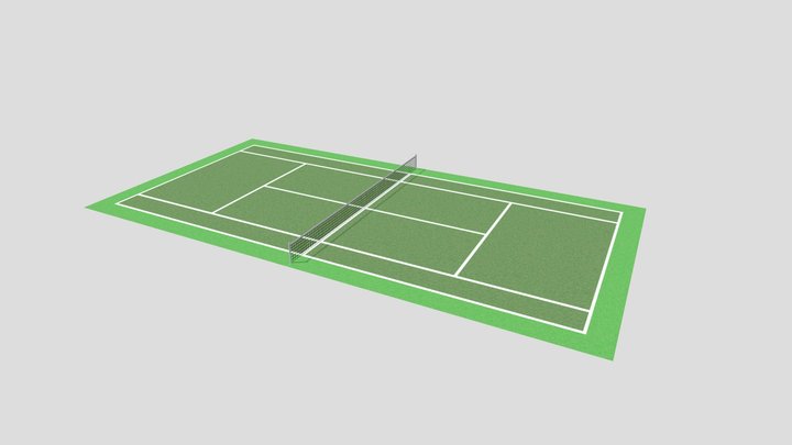 Tennis Court V1 3D Model