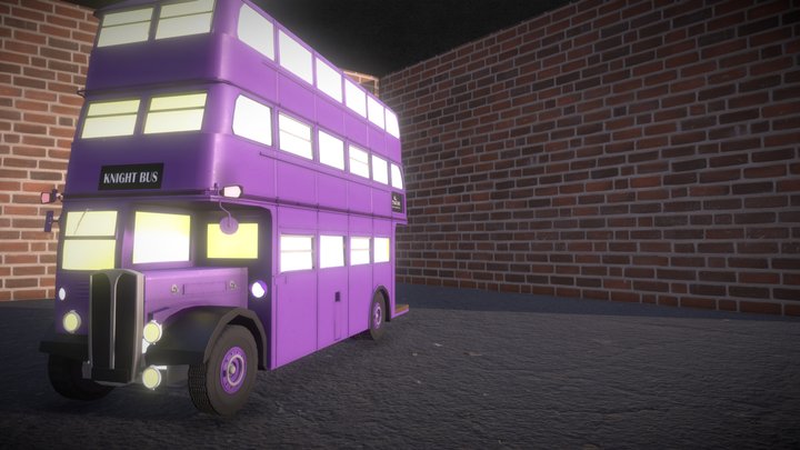 Knight  Bus Harry Potter 3D Model