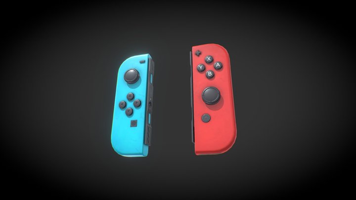 Nintendo Switch JoyCons 3D Model