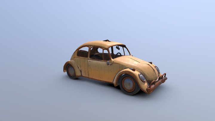 Car Wreck 3D Model
