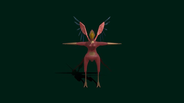 BrennanSullivanCartoonCharacterBirdPerson 3D Model