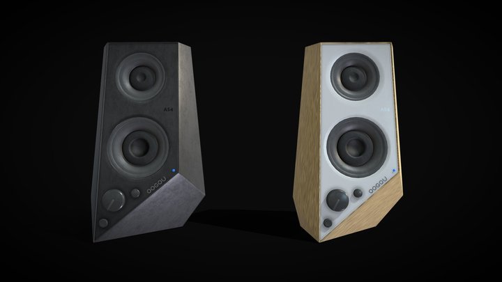 OOGOU A54 Speaker Black And White 3D Model