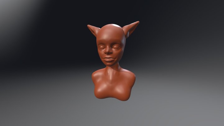 Miqo'te WIP- Sculptris 3D Model