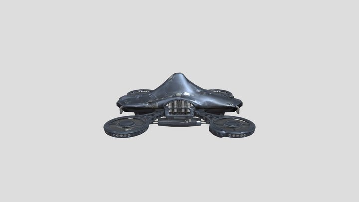 "Futuristic Stealth Quad Drone" – Modello 3D gratuito STL
