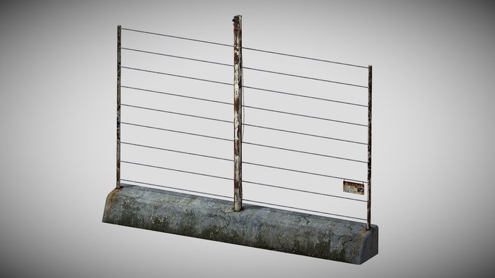 Jurassic Park Fence (DIRTY) – Kostenloses 3D-Modell STL