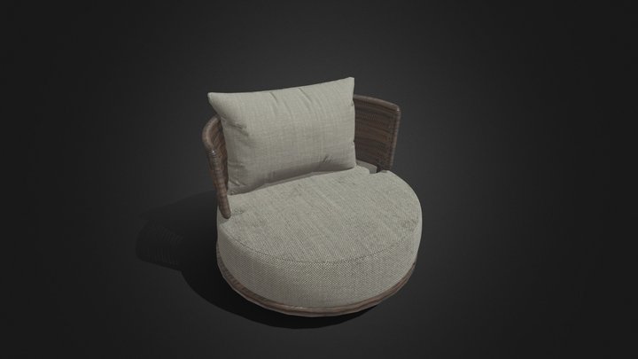 Central Quadrado Sofa 3D Model
