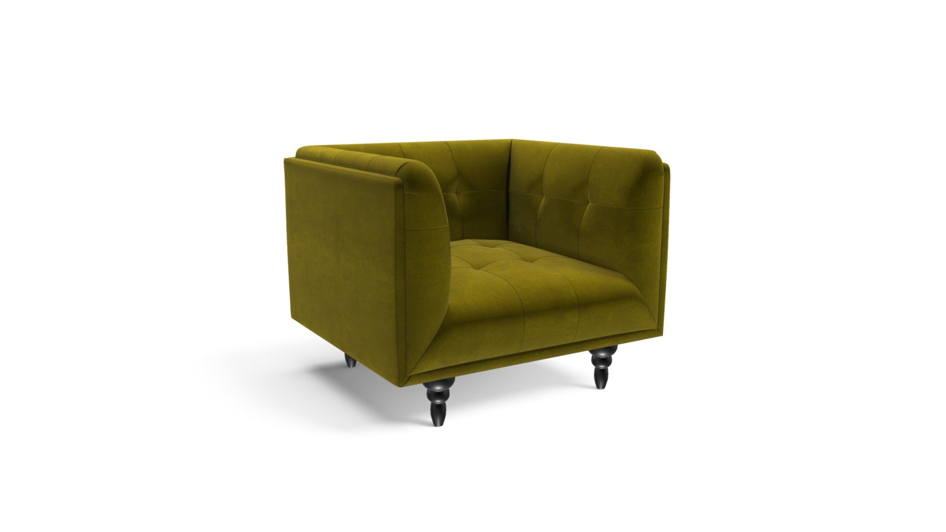 Connor Armchair, Olive Cotton Velvet