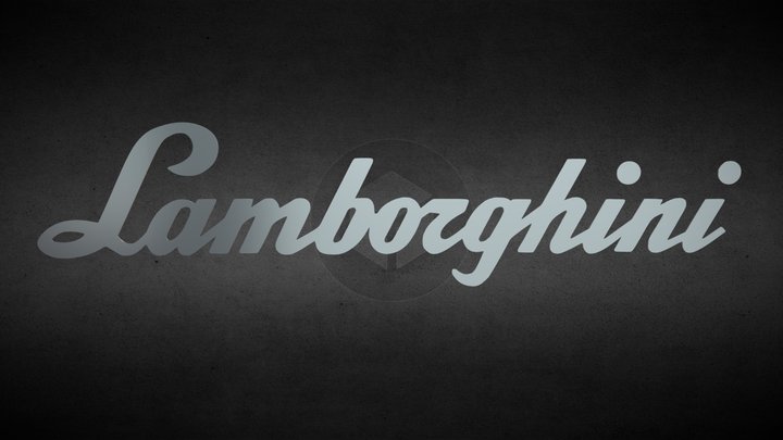 Lamborghini - Text Logo 3D Model