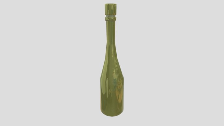 Krug Champagne  Bottle 3D Model