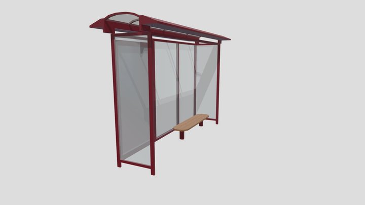 Old Bus Shelter 3D Model