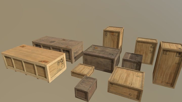 Cargo crates 3D Model