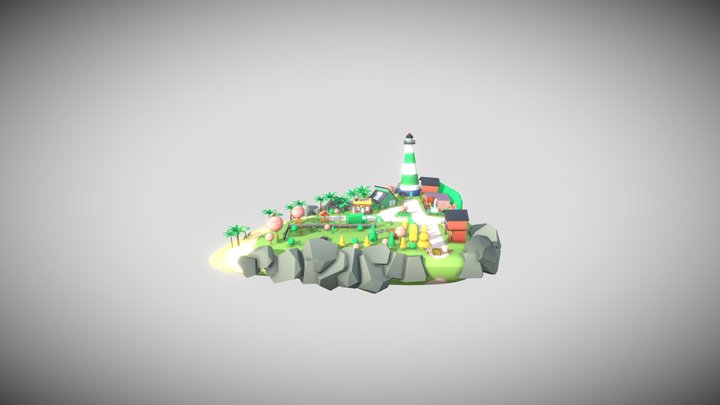 lowpoly island 3D Model