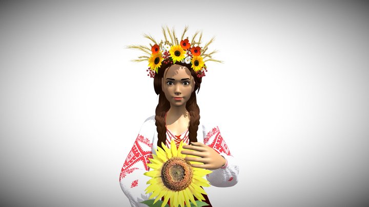 Ukrainian girl 3D Model