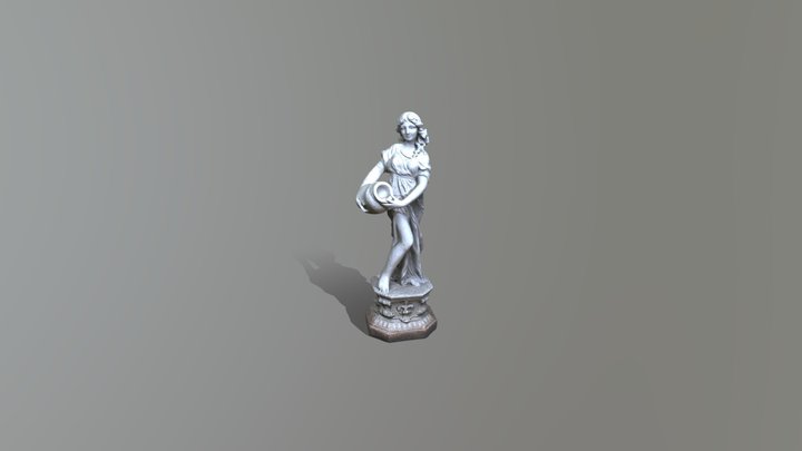 Photogrammetry Statue Blink Animation 3D Model