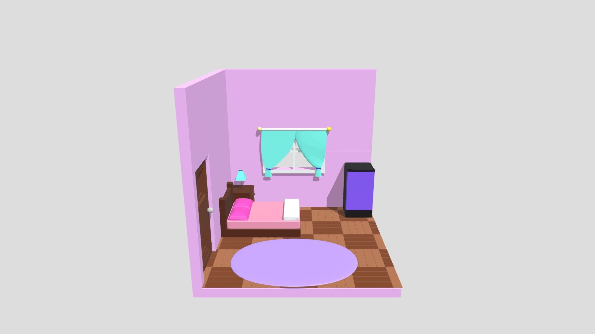 Bed Room - 3D model by Yuu_Yuuna [5da9223] - Sketchfab