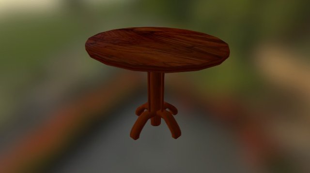 Saloon Table 3D Model