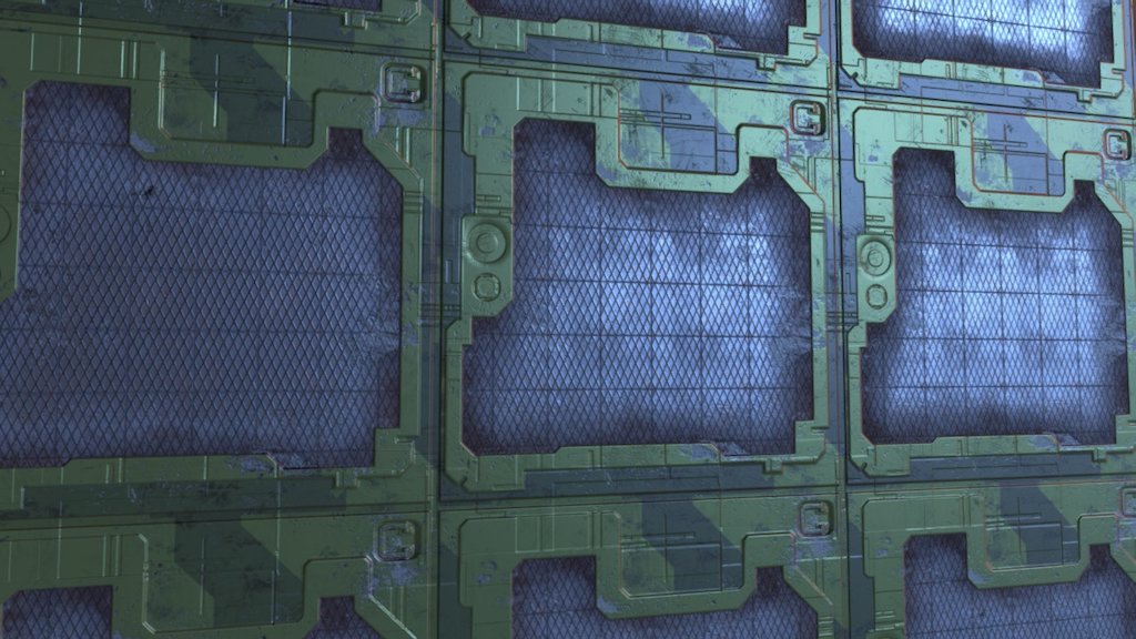 GenMilitaryTile01 PBR Material — Sketchfab embed 3D viewer