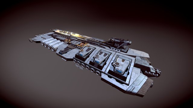 Saratoga Battleship 3D Model