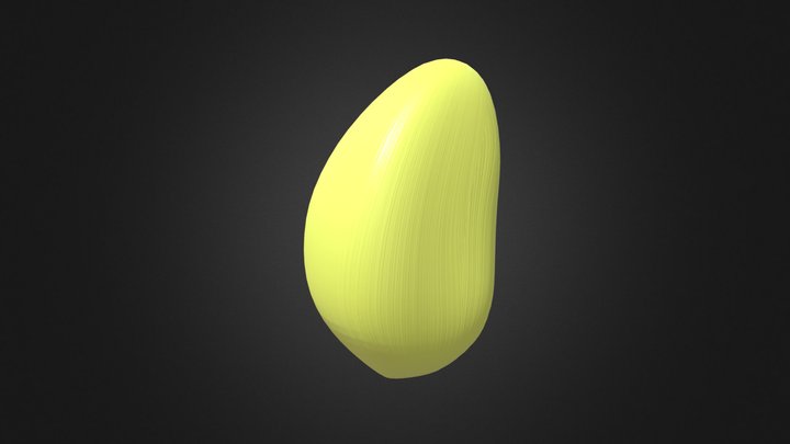 Peeled Garlic Clove 3D Model