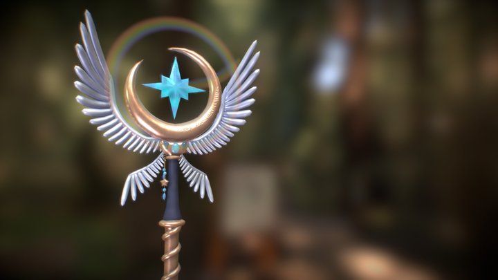 Magic of the Heavens - White Mage Staff 3D Model