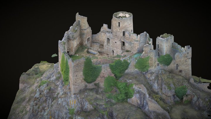 Forteresse médiévale de Couzan 3D Model
