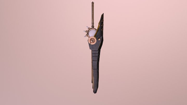 (WIP) 2 Handed Gun Sword 3D Model