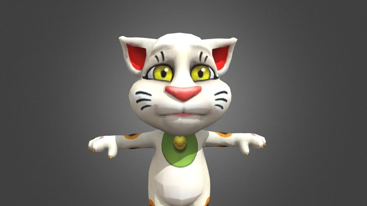Maneki neko talking Tom (merge) 3D Model