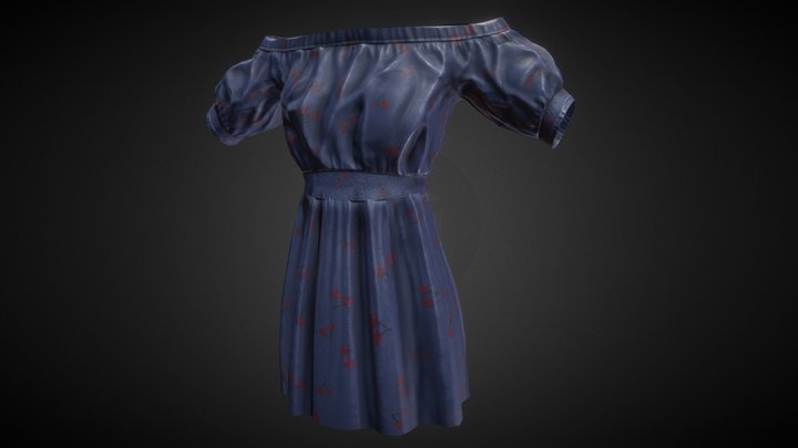 Cherry Dress Low Res 3D Model