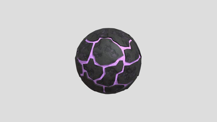 Fractured Amethyst Geode Planet 3D Model